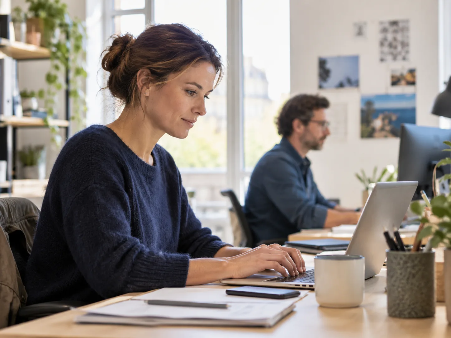 Ordinateur portable utilisé dans un environnement professionnel
