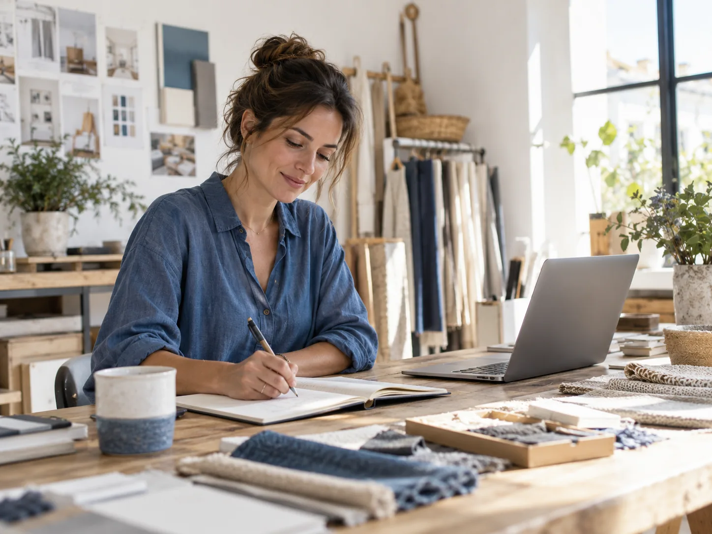 Entrepreneuse dans son espace de travail